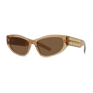Givenchy Brown Cat-Eye Sunglasses with embellishments on the arms NWT AUTHENTIC